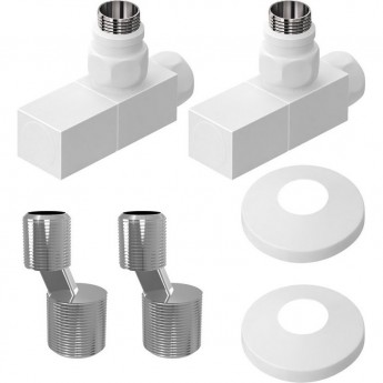 Комплект подключения LEMARK LM03412SW с квадратными вентилями, белый