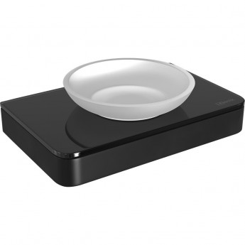 Мыльница LEMARK GLASS LINE с держателем чёрный/стекло Мыльница LEMARK GLASS LINE с держателем чёрный/стекло