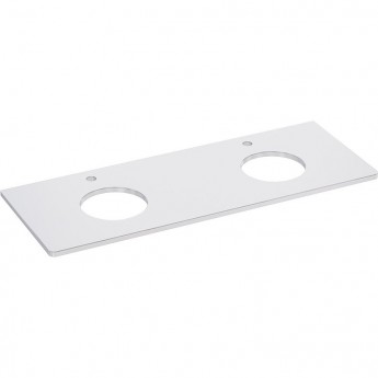 Столешница LEMARK OLIVIA 125 см под 2 раковины из стекла, белый Столешница LEMARK OLIVIA 125 см под 2 раковины из стекла, белый